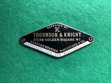 Trounson & Knight  37/38 Golden Sq .W1 ,London Suppliers Badge Stamped J R Gaunt