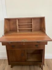 vintage writing bureau, good condition, dark oak, writing desk/cabinet