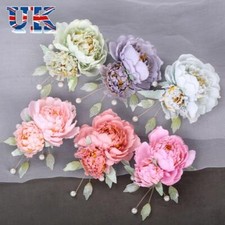 Flower Brooch Flower Hair Clip Cloth Brides Hair Buns  Wedding Decorattion