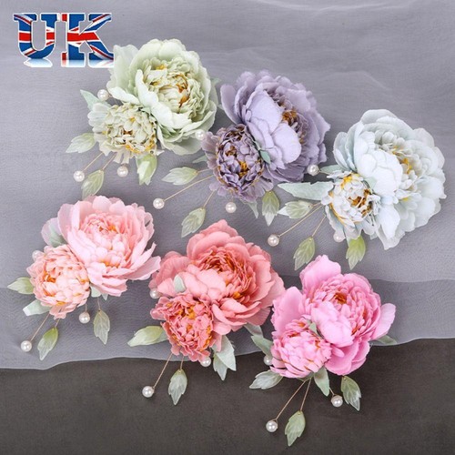 Flower brooch hair - flower,