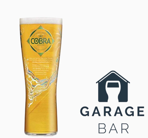 Single cobra beer - glass, half