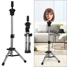 Adjustable Wig Head Stand Mannequin Tripod Holder for Hairdressing Training UK