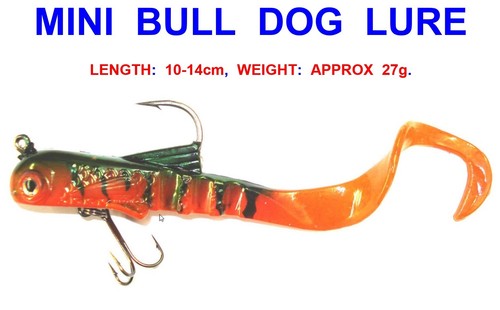 Mini red bull dog pike - red, lure