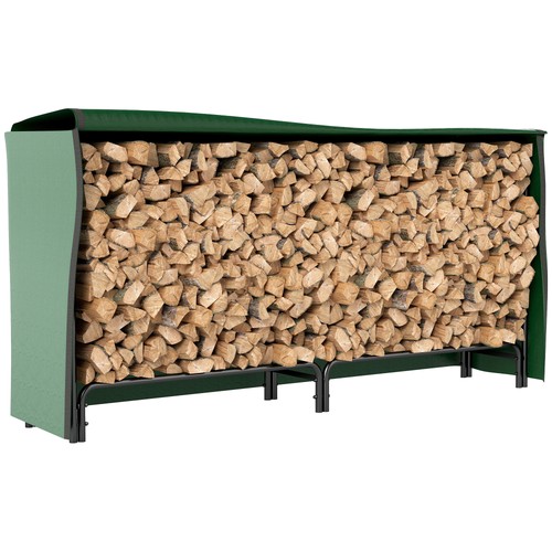 Outsunny metal firewood rack - metal,