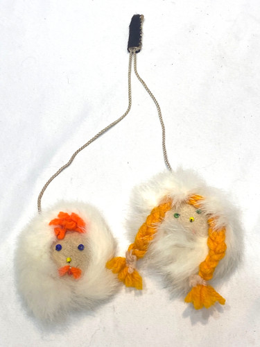 Vintage eskimo fur faces - yo-yo,