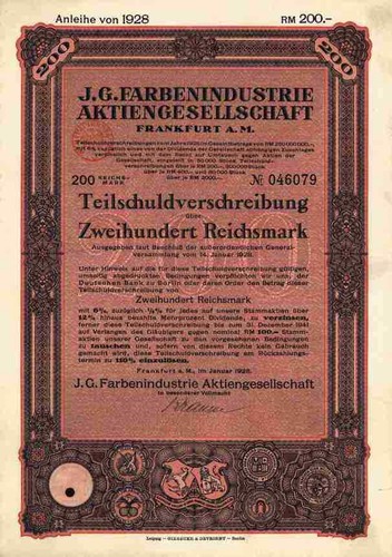 Colours industry 1928 - i.g.,