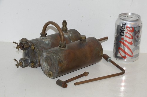 Live steam twin - boiler, copper