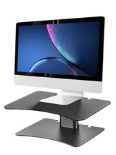 Black Metallic Monitor Stand