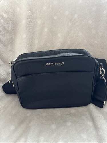 Jack wills black faux - wills, leather