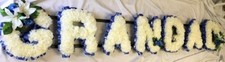 Grandad Artificial Silk Tribute Funeral Flower Any 7 Letter Memorial Wreath Dad