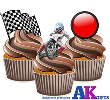 PRECUT Speedway Bike Flag Red