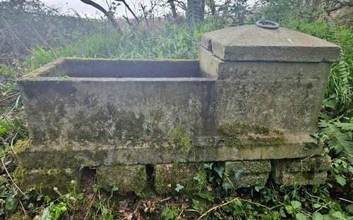 Vintage stone animal trough - vintage,