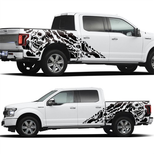 Skull decal vinyl sticker - 2x,