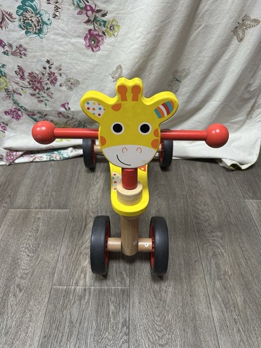 Giraffe wooden balance bike - balance,