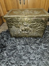 Brass Metal Log Box Coal