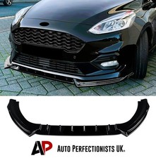 Ford Fiesta MK8 ST Line Gloss Black Front Splitter Spoiler Lip Body Kit 17-20