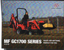 Massey Ferguson "MF GC1700 Series" 23-25hp Compact Tractors Brochure Leaflet