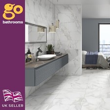 Luxury Matt Marble Effect Ceramic Grey White Wall Tile 600x600mm Box