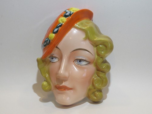 Art deco hand painted face - art,