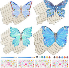 42PCS Wood Butterfly Craft Kit