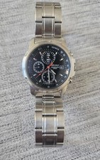 Seiko 100m Chronograph Black Dial Date Men's Quartz Watch - 7T92-0BF0