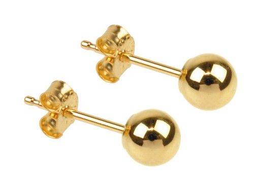 9ct yellow gold - yellow, stud