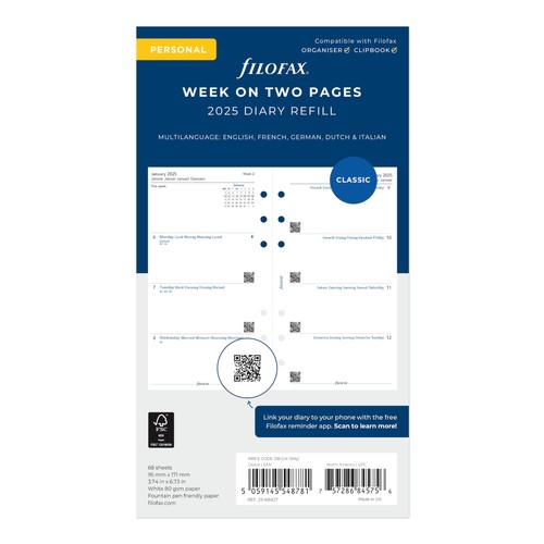 Filofax calendar diary refill - filofax,