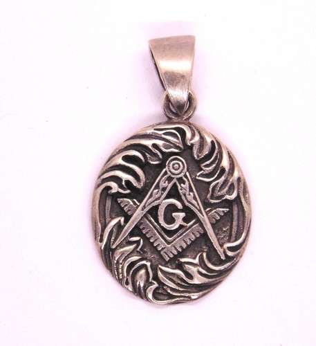 Silver masonic fob - ,