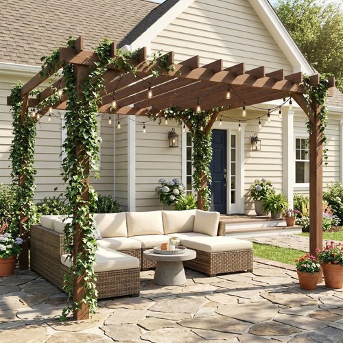 M wooden pergola - m,