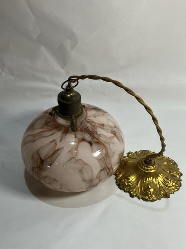 Antique french glass brass - antique, &
