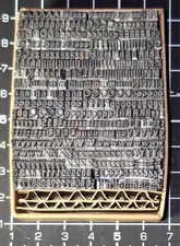 10pt Gill Sans Metal letterpress Type # ADANA EIGHT FIVE 8 x 5 User #