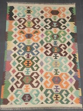 Heritage Handmade AFGHAN/Turkish Kilim Rug, Wool Reversible Rug, Size 206x146 CM