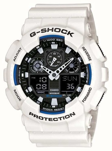 Casio shock 100b 7a - ga-100b-7a, white