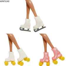 1:6 Ice Skates For 11.5in. Doll Shoes Fashion Pink White Roller skating Shoes