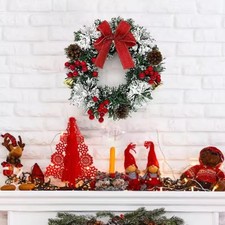 20/30/40cm Christmas Wreath Decor Christmas Door Decoration Party Supplies