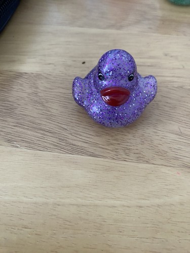 Purple glitter rubber duck - purple,