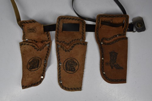 Vintage leather toy - leather, cap