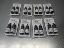 8 Packs Of 2 NEW! .35 fl oz Office Depot Refill Ink For Pre-Inked Stamps 603-923