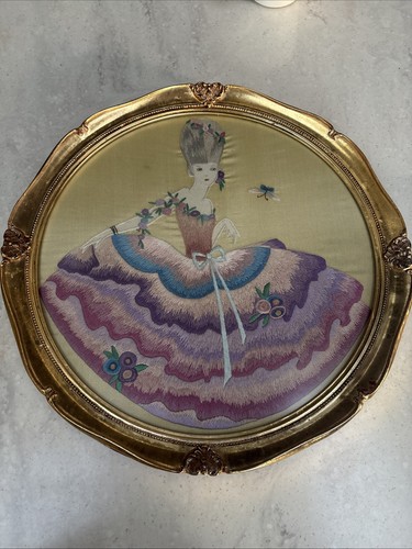Vintage hand embroidered - vintage, wall