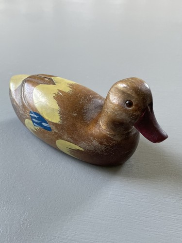 Vintage painted carved wooden - carved,