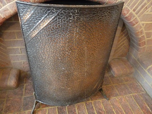 Vintage copper fire screen - vintage,