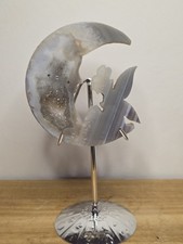 Druzy Flower Agate Moon and