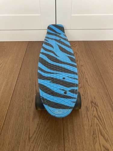Blue black zebra styled penny - black,