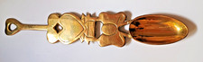 VINTAGE WELSH LOVE SPOON SOLID  BRASS / GC