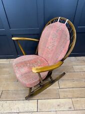 Ercol Grandfather Rocking Chair Model 315 With Original Cushions / Armchair B