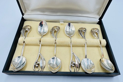 Six demitasse spoons signed - six, spoons/signed