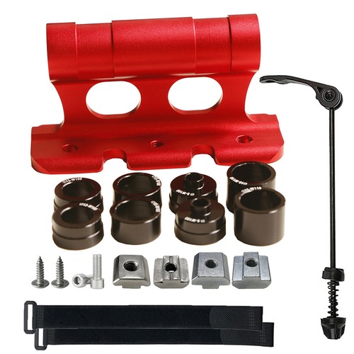 Red bike roof rack front - red,