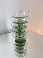 5 Vintage 50’s Luminarc Green Glass Elegant Desert Bowls