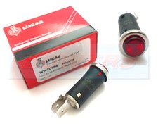 GENUINE LUCAS RED DASH BOARD WARNING LIGHT LAMP 6V / 12V TRIUMPH MINI MG AUSTIN