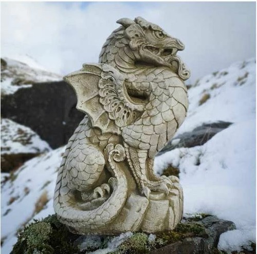 Scaly dragon statue - scaly,